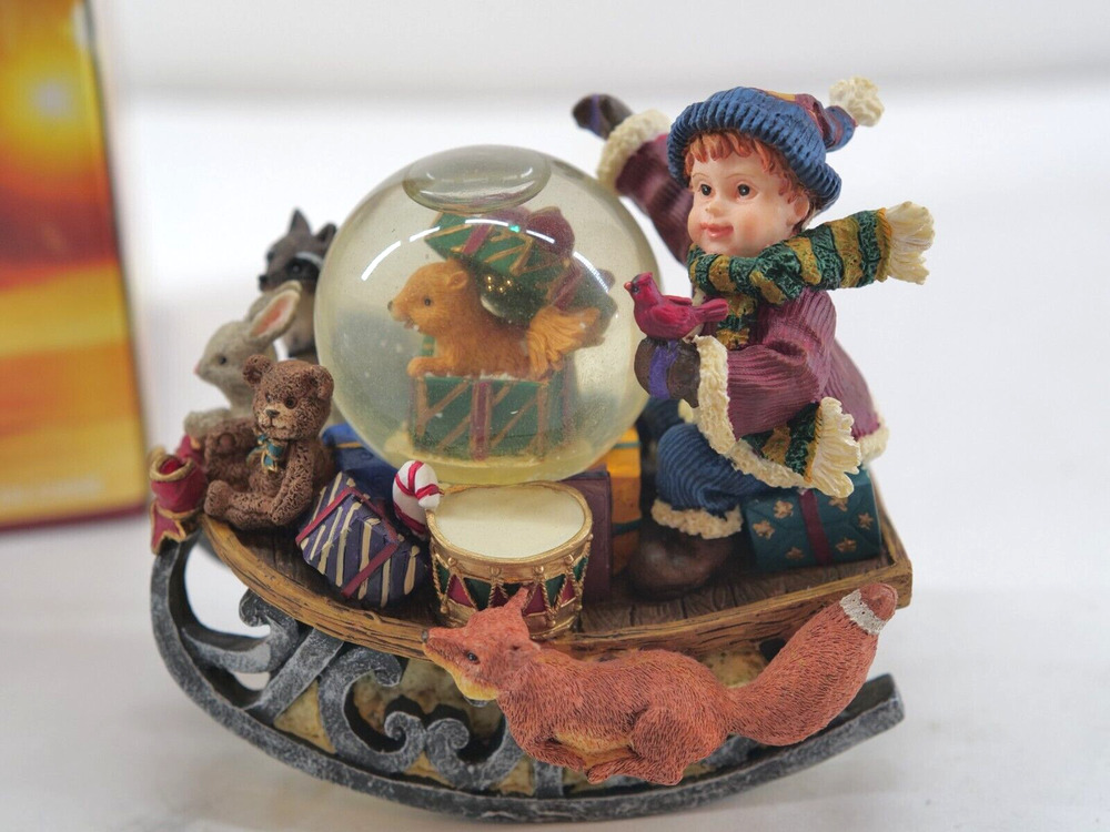 Kirkland Signature Rocking Mini Water Snow Globe Christmas Child with Animals
